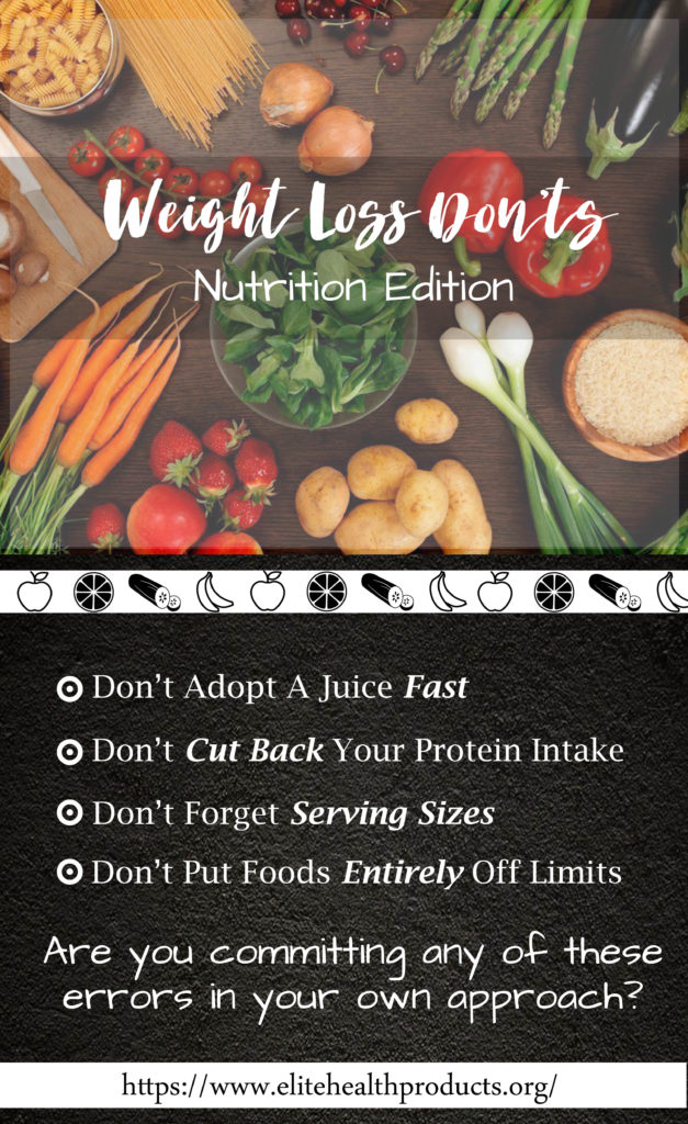 weight loss don'ts - nutrition edition