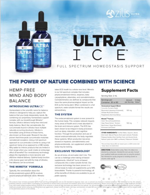 Zilis Ultra Ice | UltraIce Homeostasis